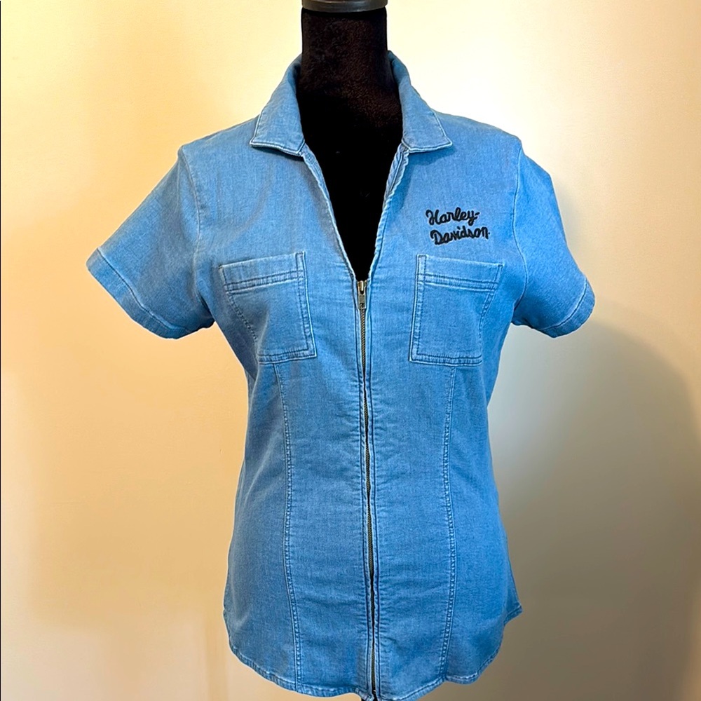 HD stretchy denim top